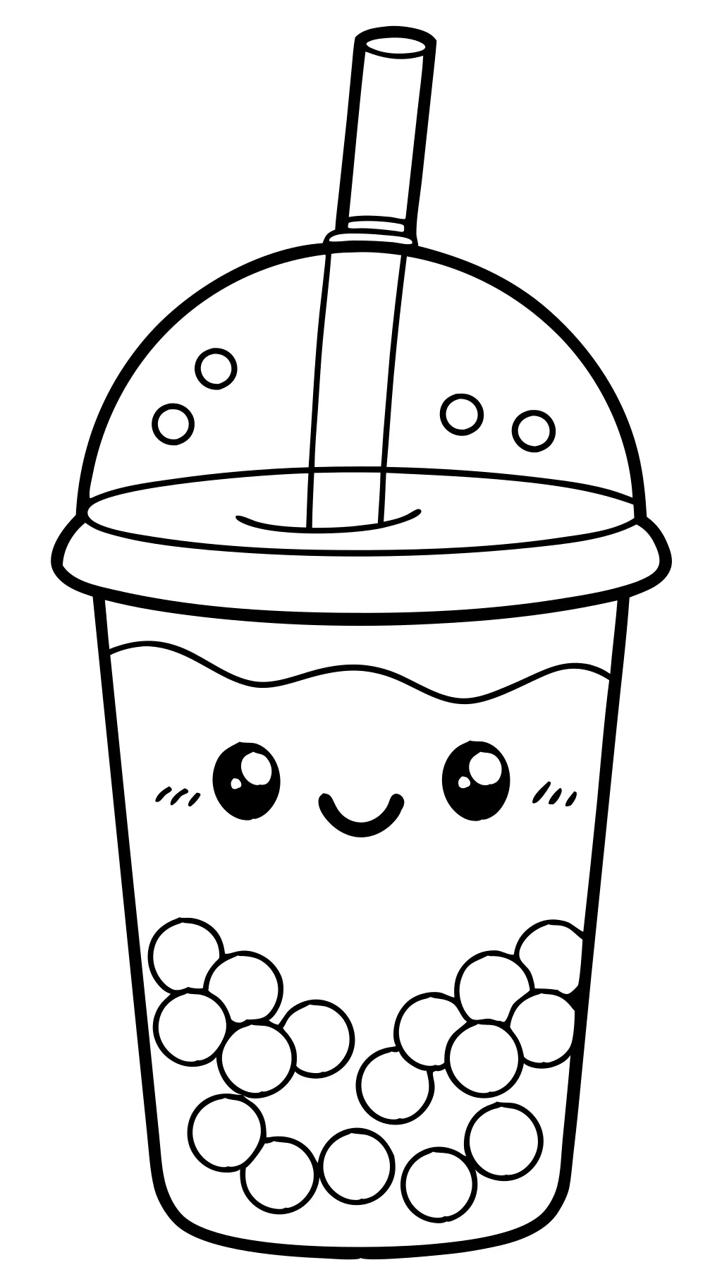 cute boba coloring pages